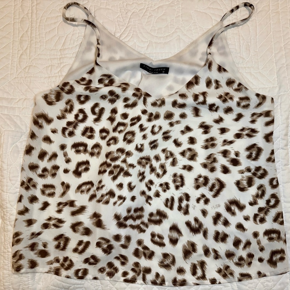 Final Touch Animal Print Camisole in Brown and Cream